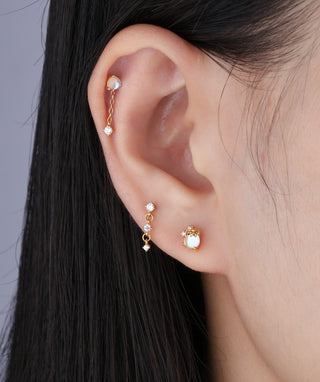 Opal Flower Stud - OumoJewelry