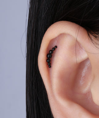 Curved Ball Flatback Stud - OumoJewelry