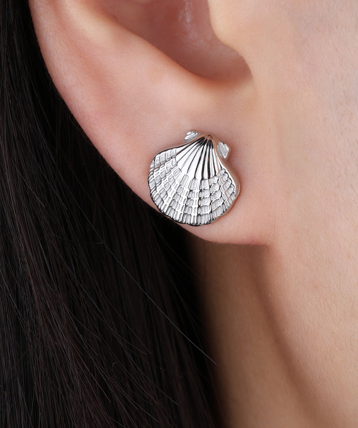 Starfish Pearl Shell Stud - Stainless Steel - Oumo Jewelry