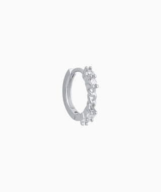 Chain-Shaped Gemstone Hoop - OumoJewelry