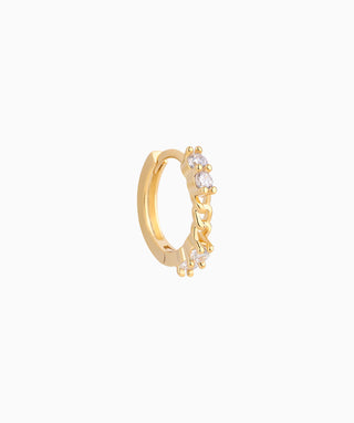 Chain-Shaped Gemstone Hoop - OumoJewelry