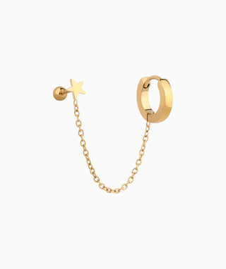 Simple Star Chain Earring - OumoJewelry