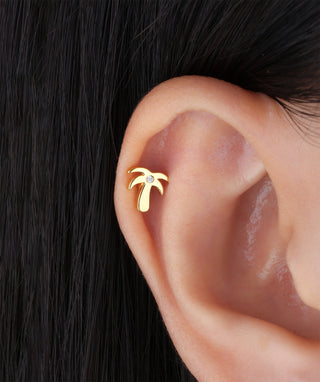 🌴 Coconut Tree Stud - OumoJewelry