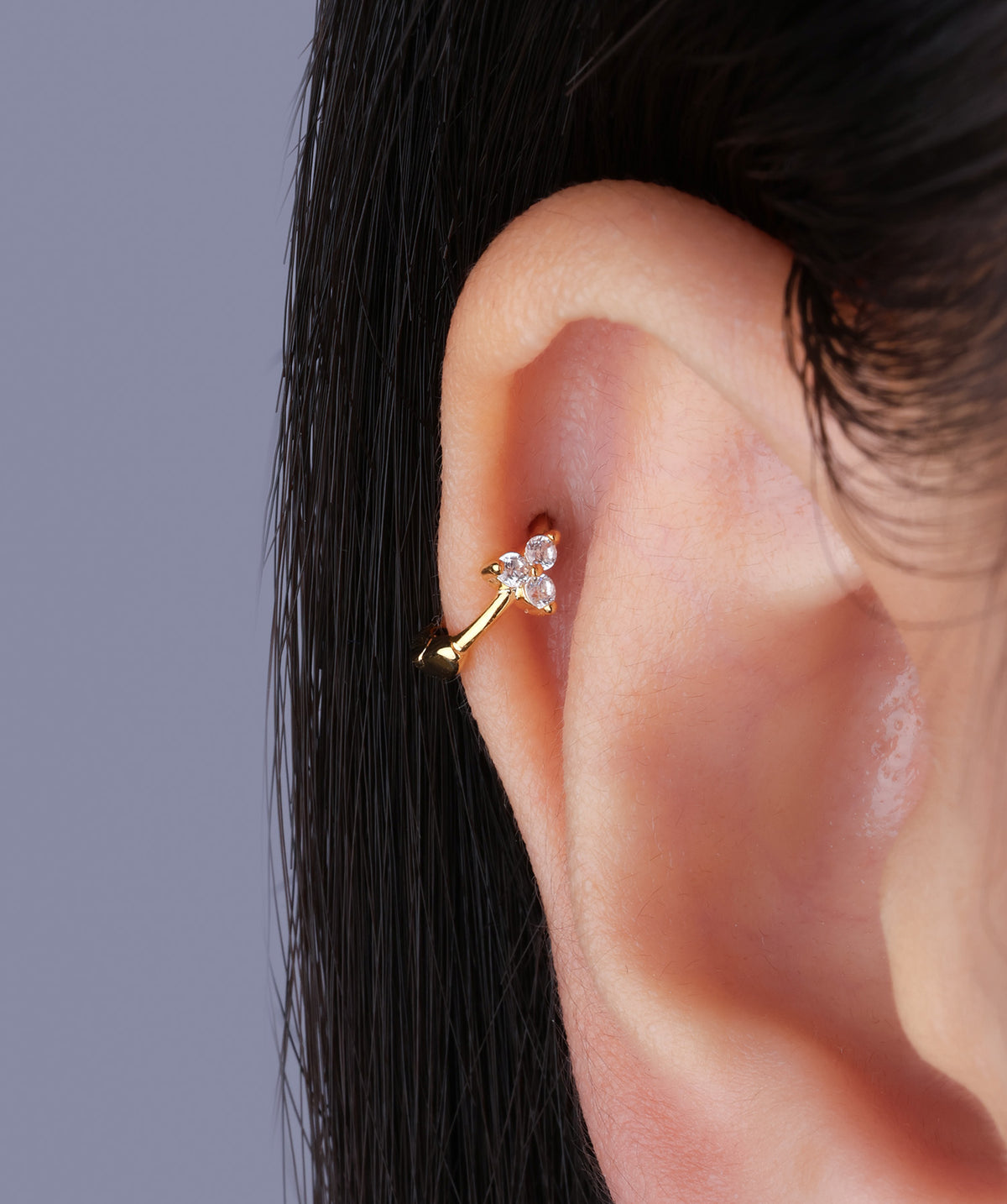 Petite Gems Helix Hoop - Stainless Steel - Helix - Oumo Jewelry