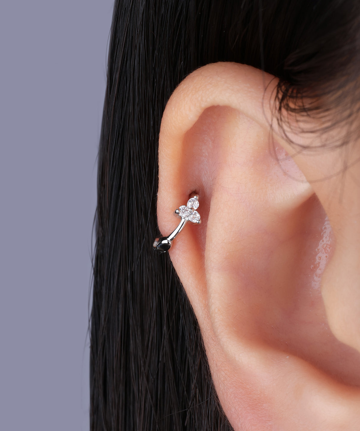 Petite Gems Helix Hoop - Stainless Steel - Helix - Oumo Jewelry