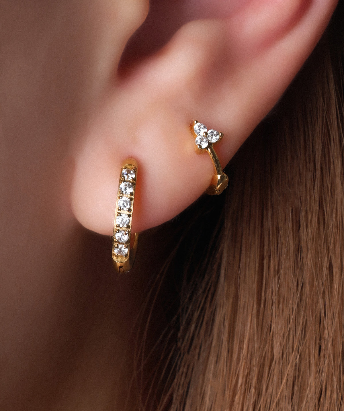 Petite Gems Helix Hoop - Stainless Steel - Helix - Oumo Jewelry
