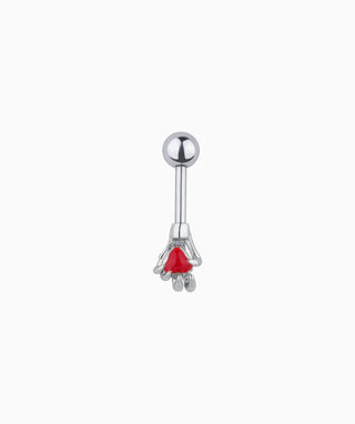 Love Palm Vertical Helix Stud - OumoJewelry