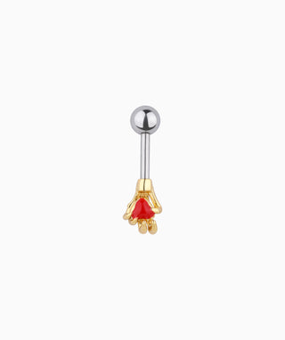 Love Palm Vertical Helix Stud - OumoJewelry