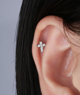 Petite Cross Stud - OumoJewelry
