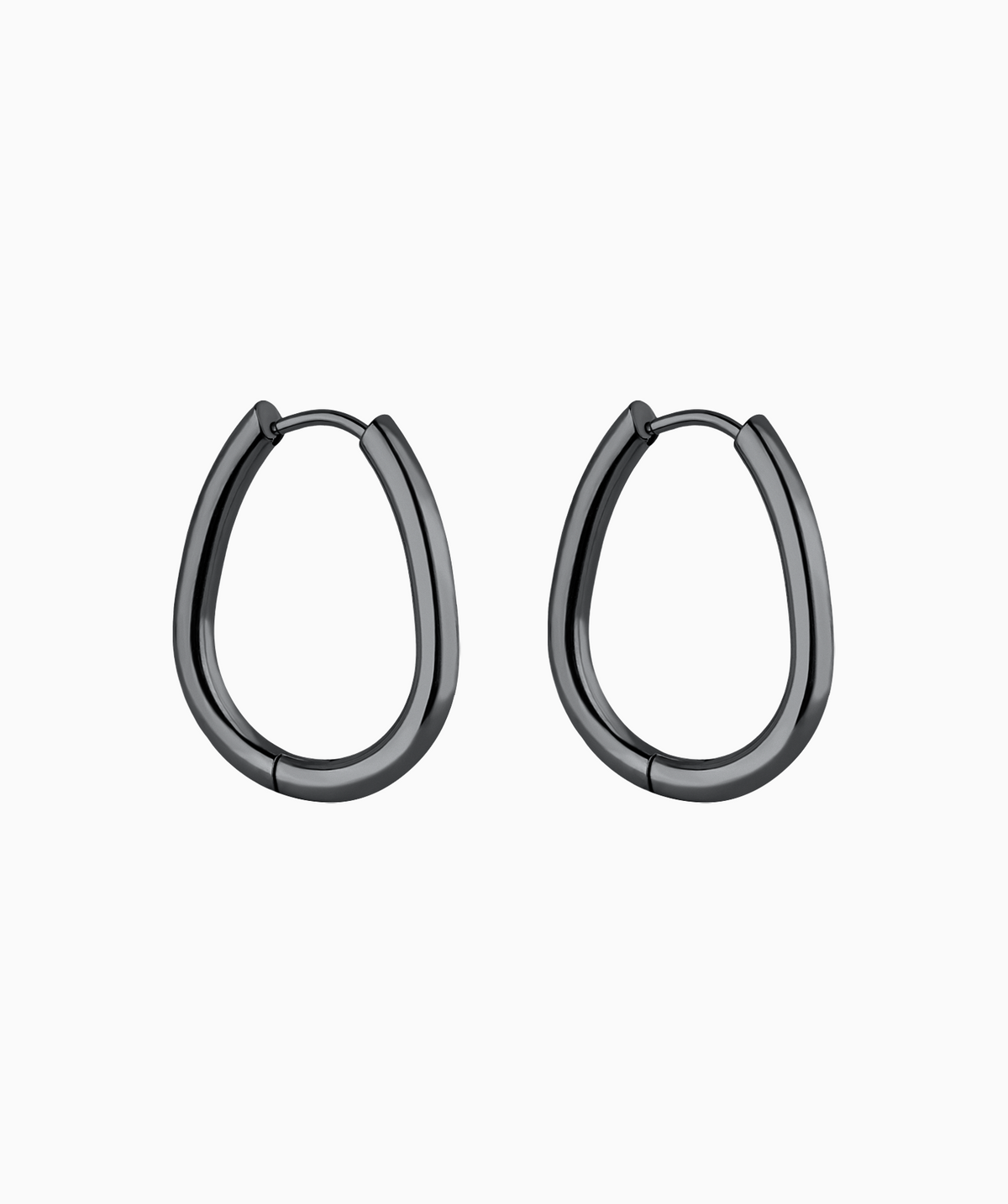 Simple Oval Hoops - Stainless Steel - Oumo Jewelry