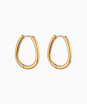 Simple Oval Hoops - Stainless Steel - Oumo Jewelry