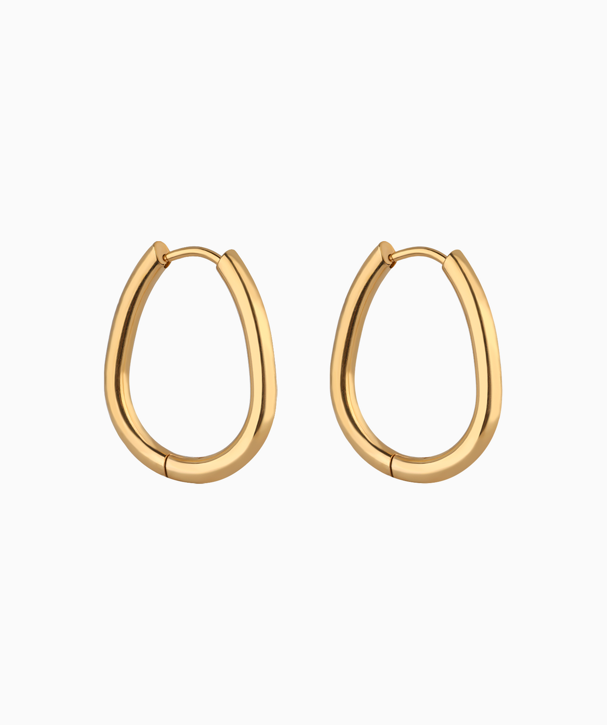 Simple Oval Hoops - Stainless Steel - Oumo Jewelry