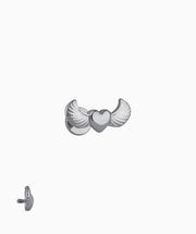 Titanium Love Wing Flatback Stud - Titanium - Helix, Upper Lobe, Flat - Oumo Jewelry