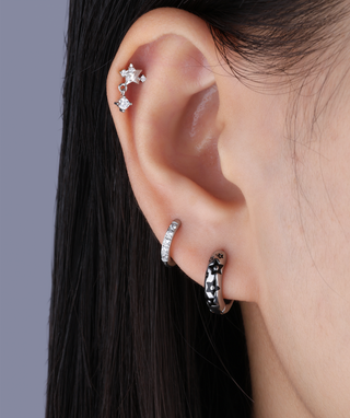 Cool Black Star Hoop - OumoJewelry
