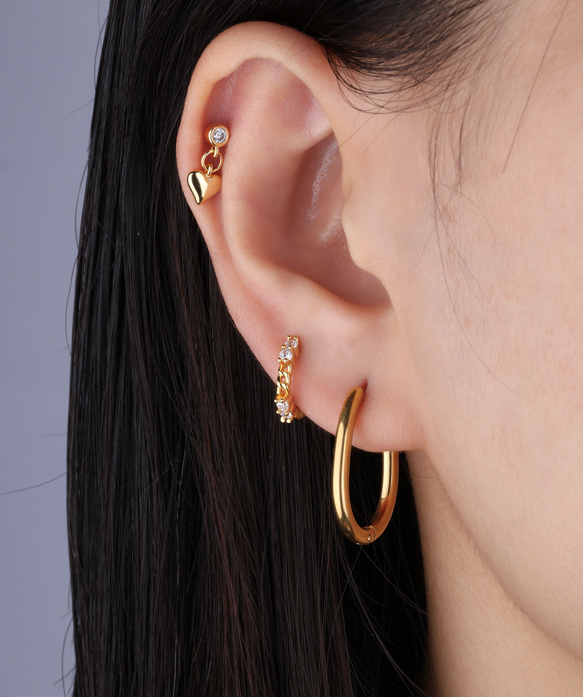 Simple Oval Hoops - Stainless Steel - Oumo Jewelry