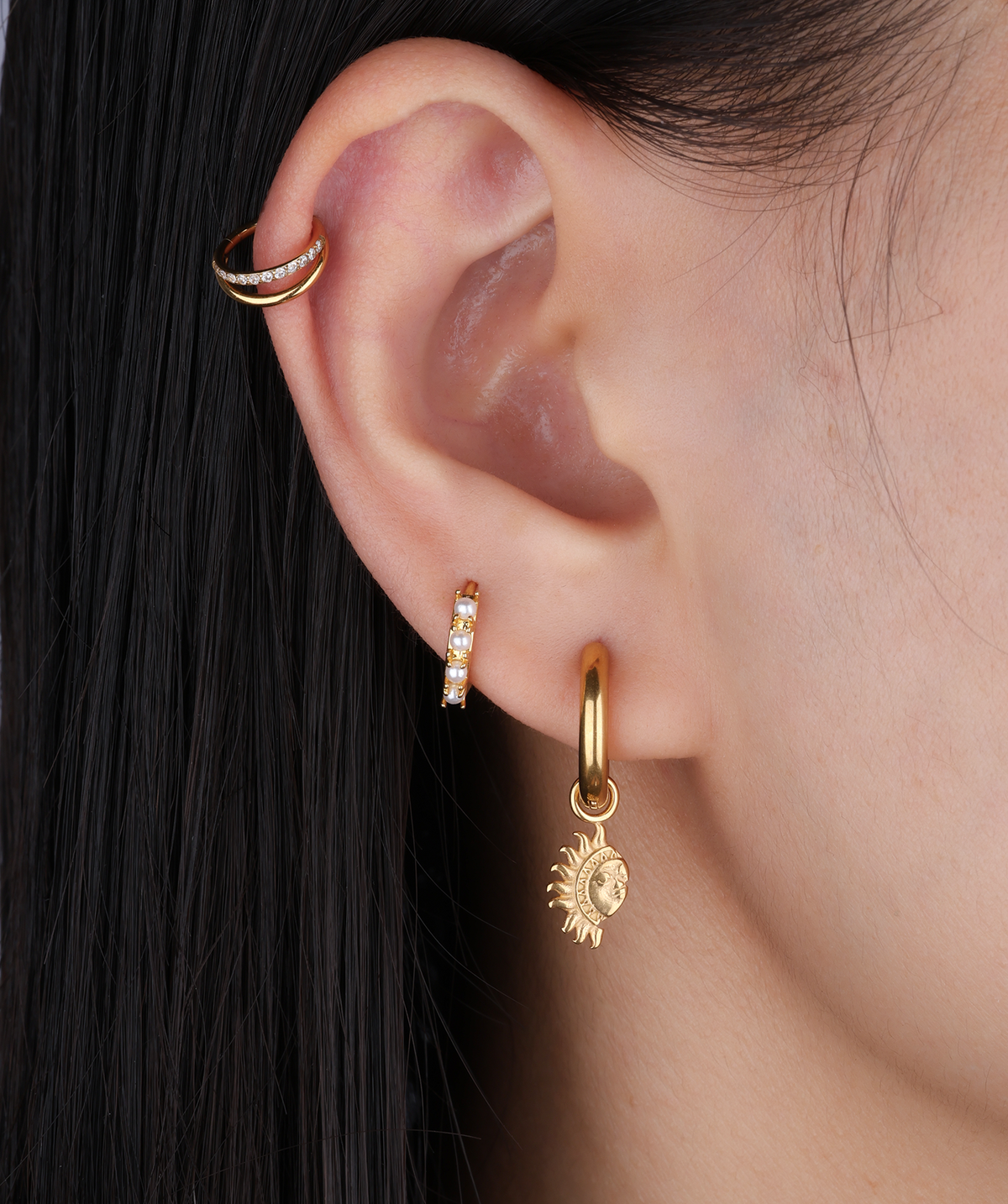 Sun Earrings - Stainless Steel - Oumo Jewelry