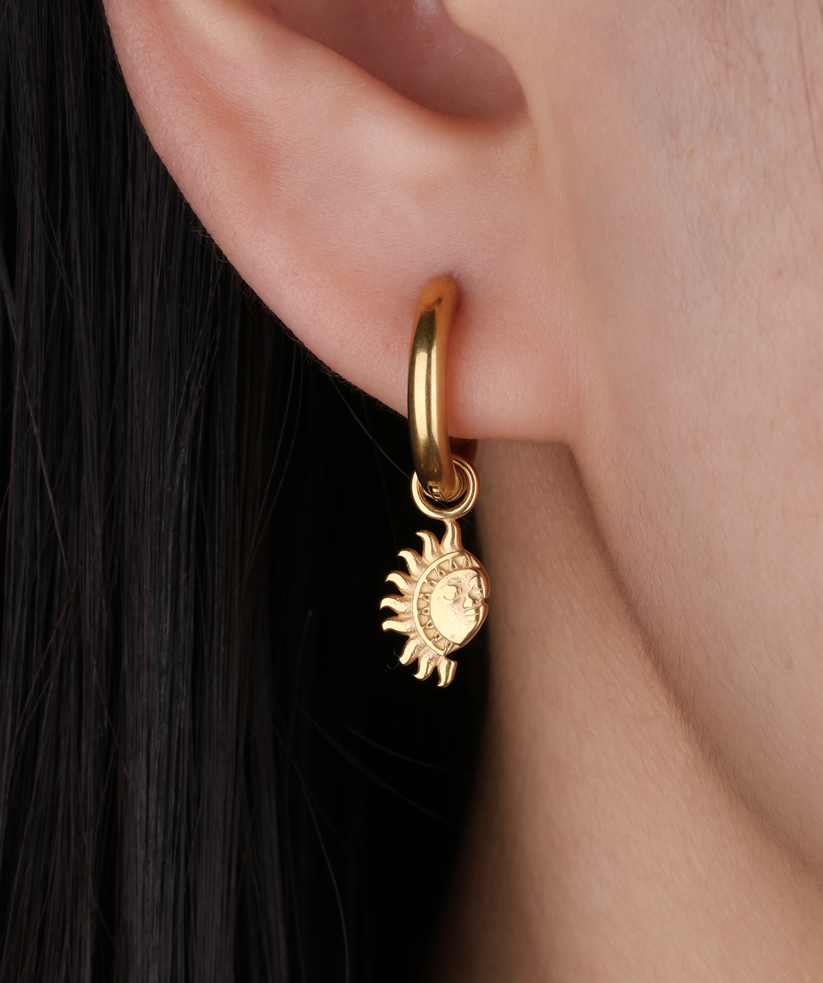 Sun Earrings - Stainless Steel - Oumo Jewelry