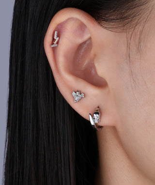 👻 Titanium Cute Ghost Flatback Stud - OumoJewelry