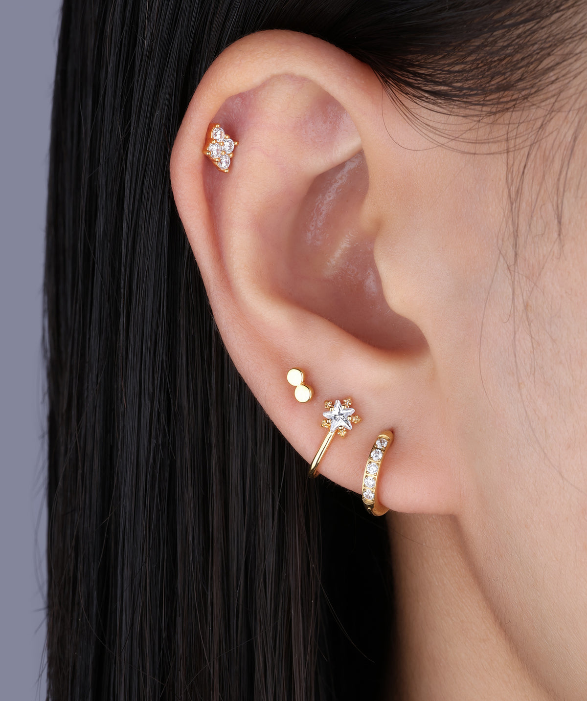 Delicate Star Nose Cuff - Brass - Oumo Jewelry