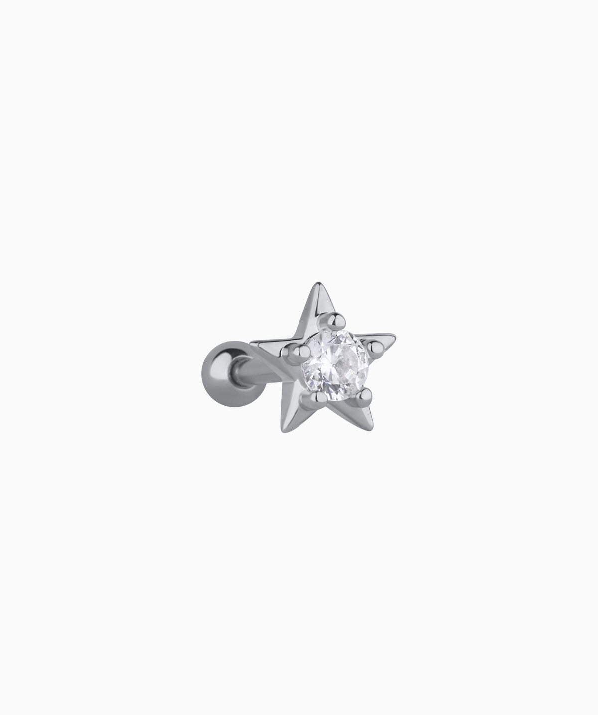 Shining Star Stud - Stainless Steel - Upper Lobe, Helix, Flat - Oumo Jewelry