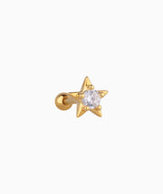 Shining Star Stud - Stainless Steel - Upper Lobe, Helix, Flat - Oumo Jewelry