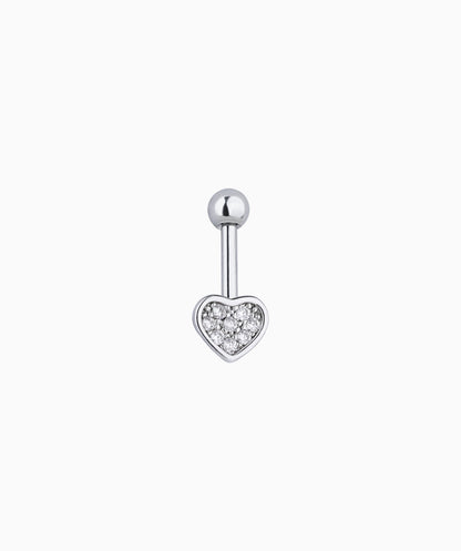 Heart Vertical Helix Stud