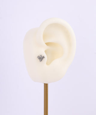 👻 Titanium Cute Ghost Flatback Stud - OumoJewelry