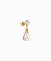Water Drop Drop - Stainless Steel - Upper Lobe, Helix, Flat - Oumo Jewelry