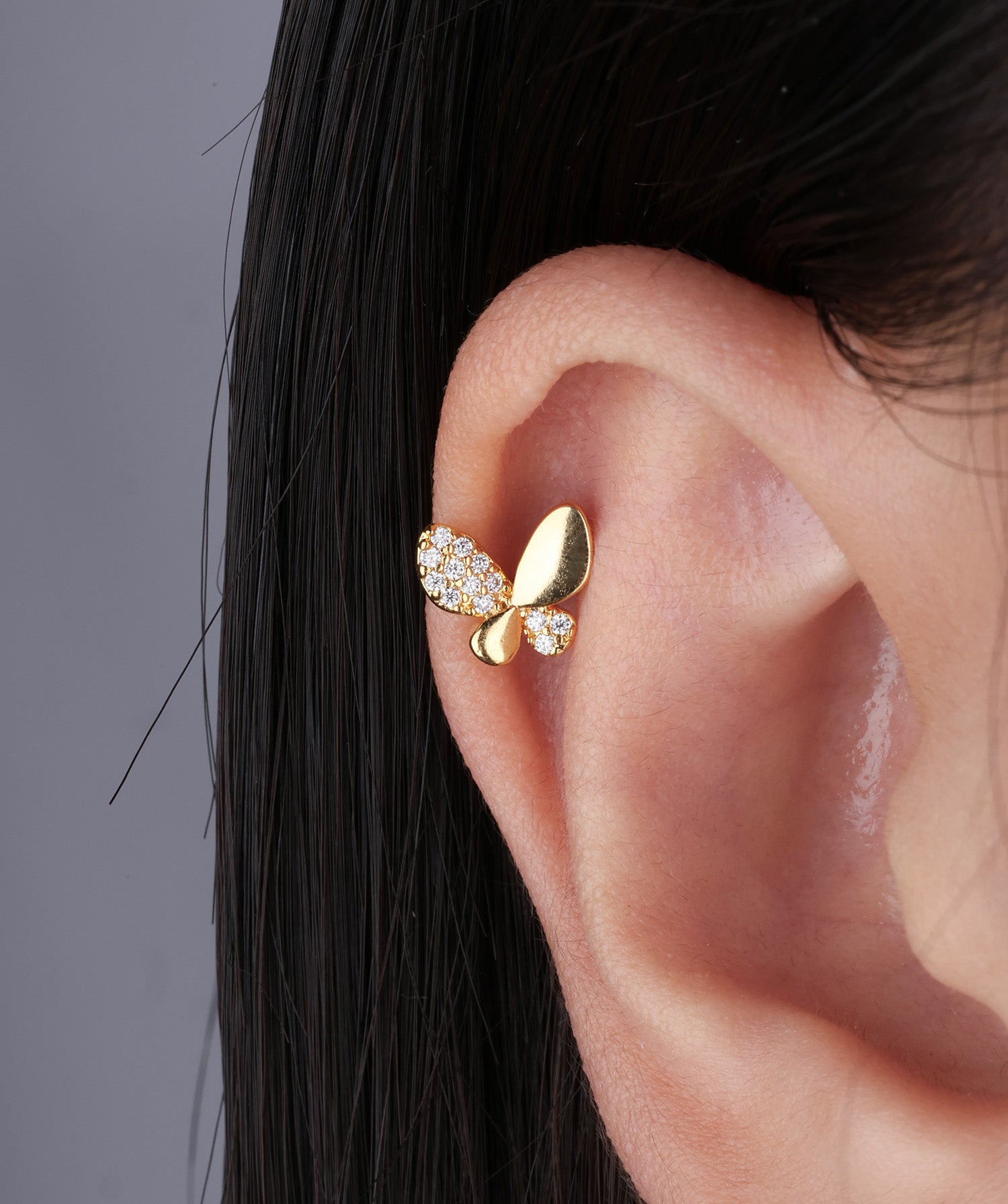 Elegant Butterfly Stud