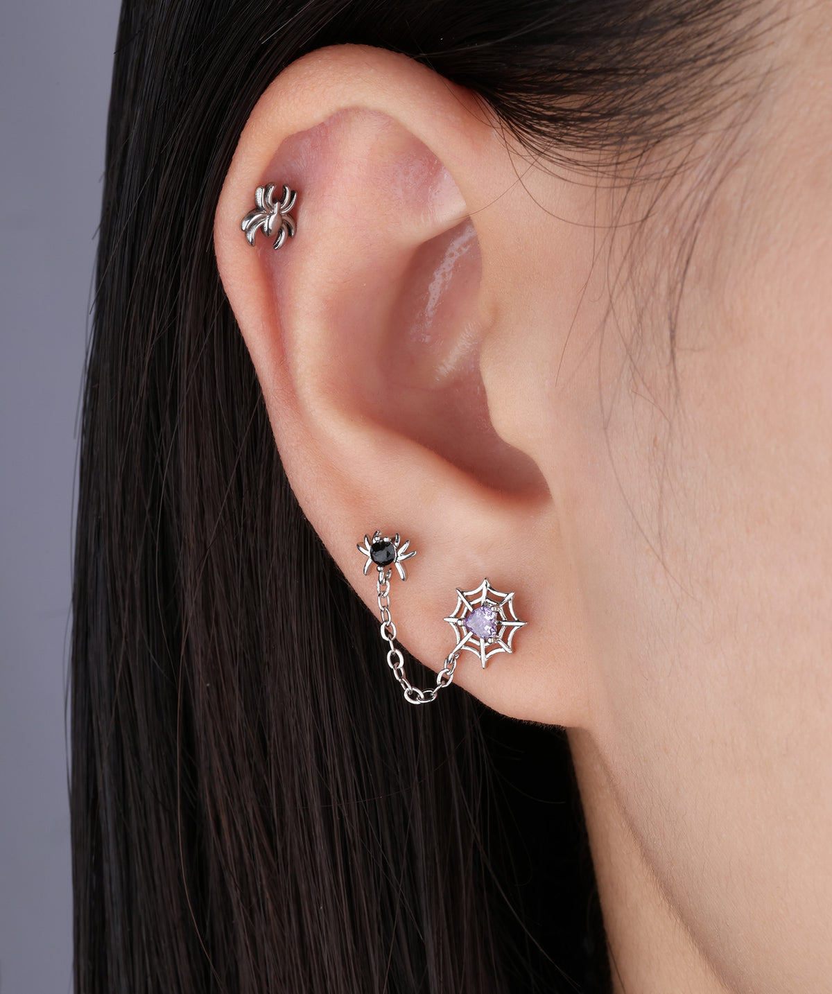 Spider & Cobweb Chain - Stainless Steel - Lobe, Upper Lobe - Oumo Jewelry
