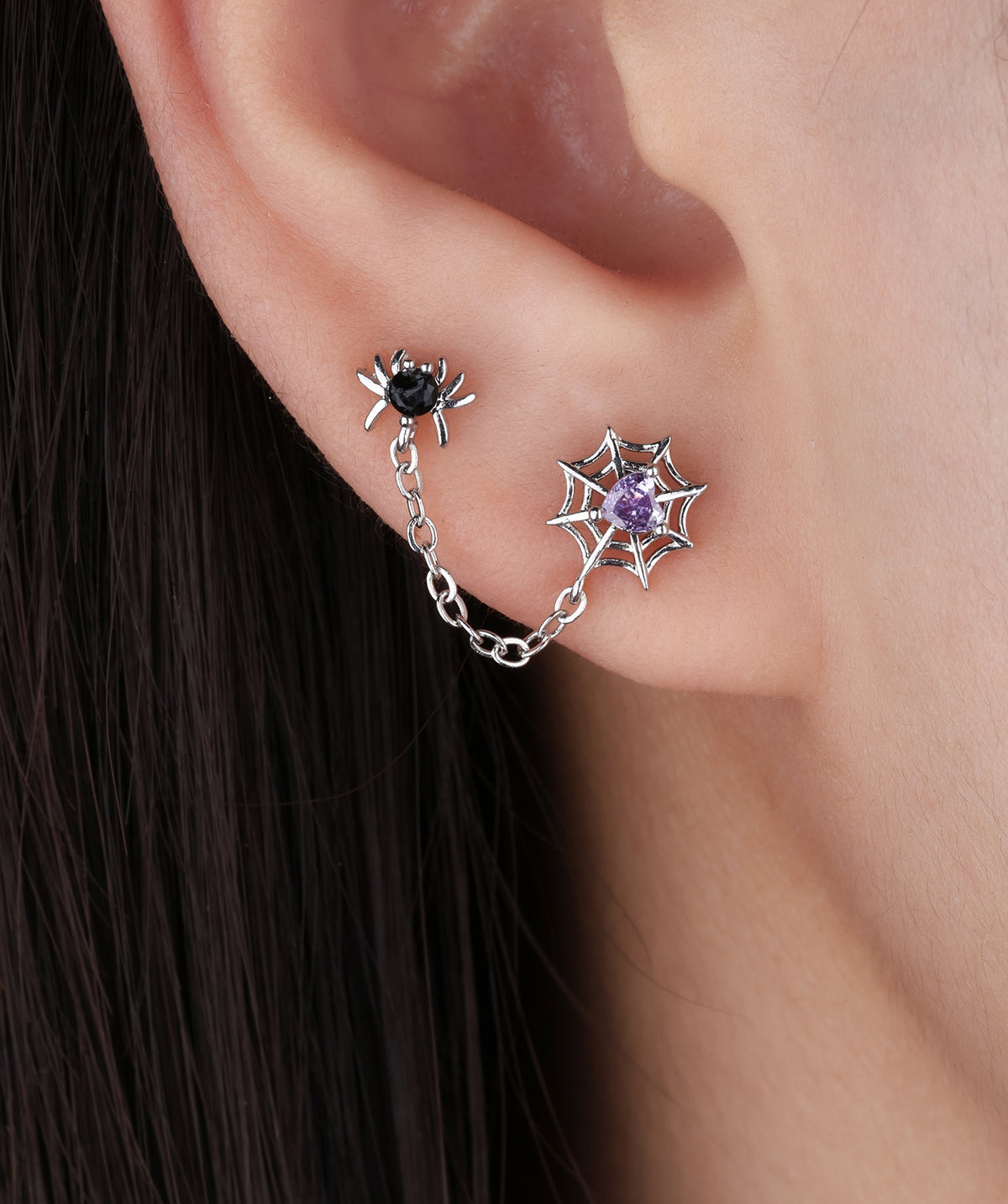 Spider & Cobweb Chain - Stainless Steel - Lobe, Upper Lobe - Oumo Jewelry