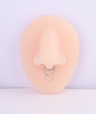 Titanium Chain Clicker Hoop - OumoJewelry