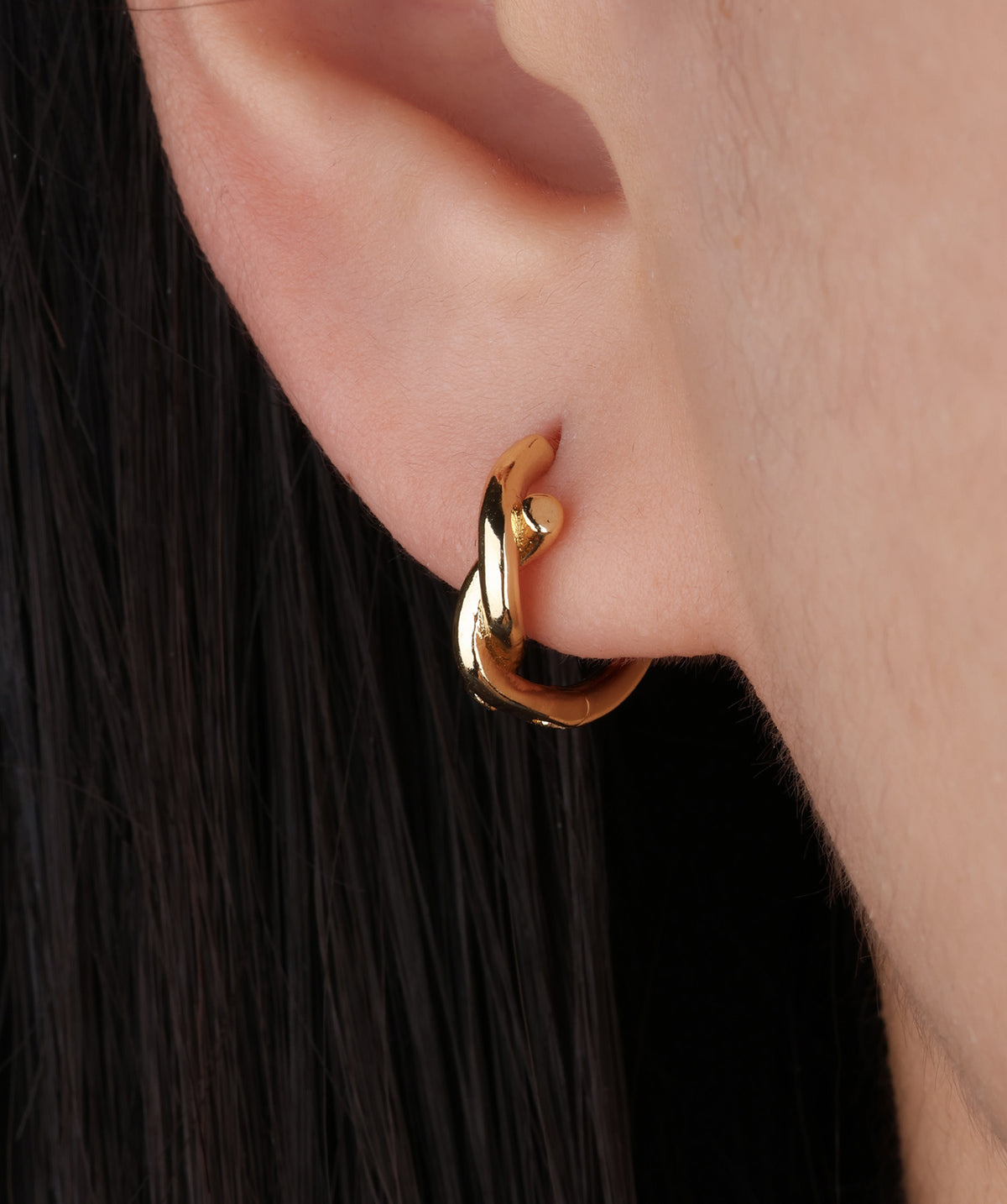 Knot Hoops - Brass - Oumo Jewelry