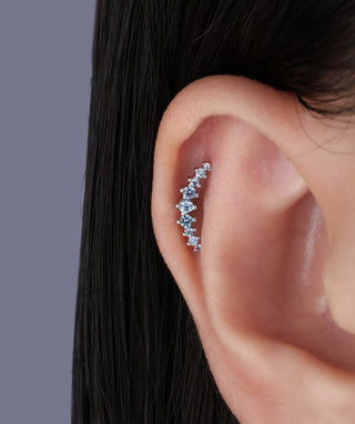 Charm Curved Stud - OumoJewelry