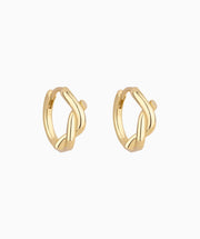 Knot Hoops - Brass - Oumo Jewelry