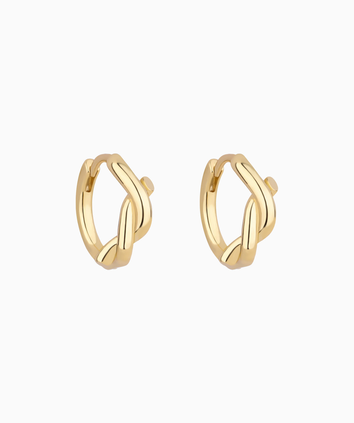 Knot Hoops - Brass - Oumo Jewelry