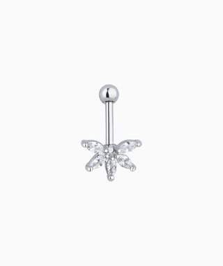 Five-Petal Flower Vertical Helix Stud - OumoJewelry