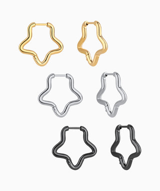Charm Star Hoops - OumoJewelry