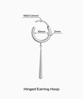 Titanium Waterdrop Hoop - OumoJewelry