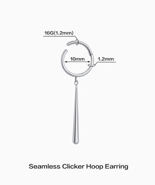 Titanium Waterdrop Hoop - OumoJewelry