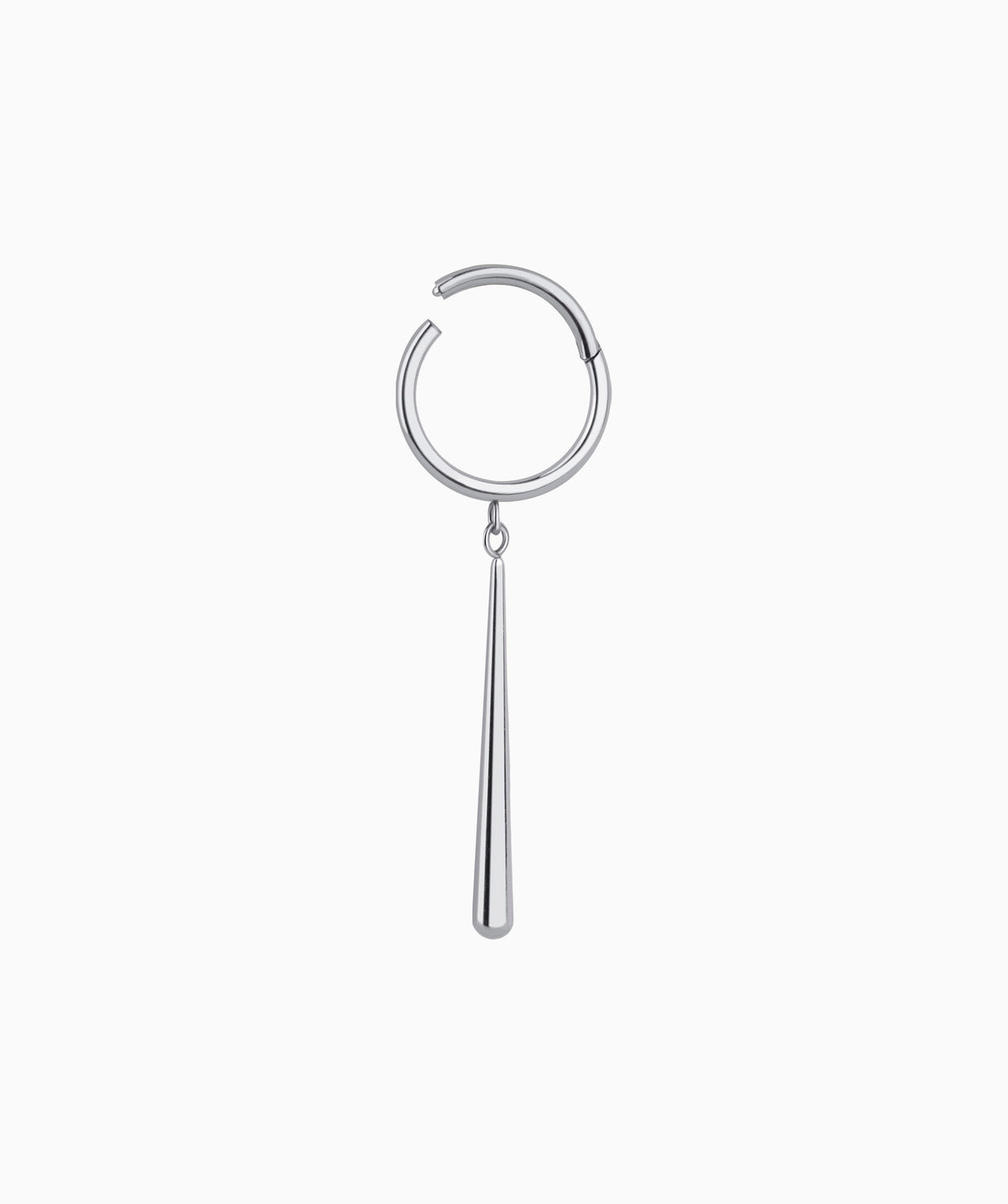 Titanium Waterdrop Hoop - Titanium - Lobe, Upper Lobe - Oumo Jewelry