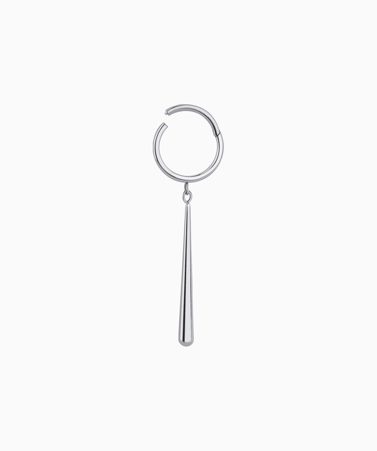 Titanium Waterdrop Hoop - Titanium - Lobe, Upper Lobe - Oumo Jewelry