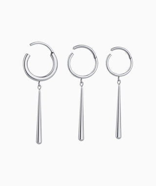 Titanium Waterdrop Hoop - OumoJewelry