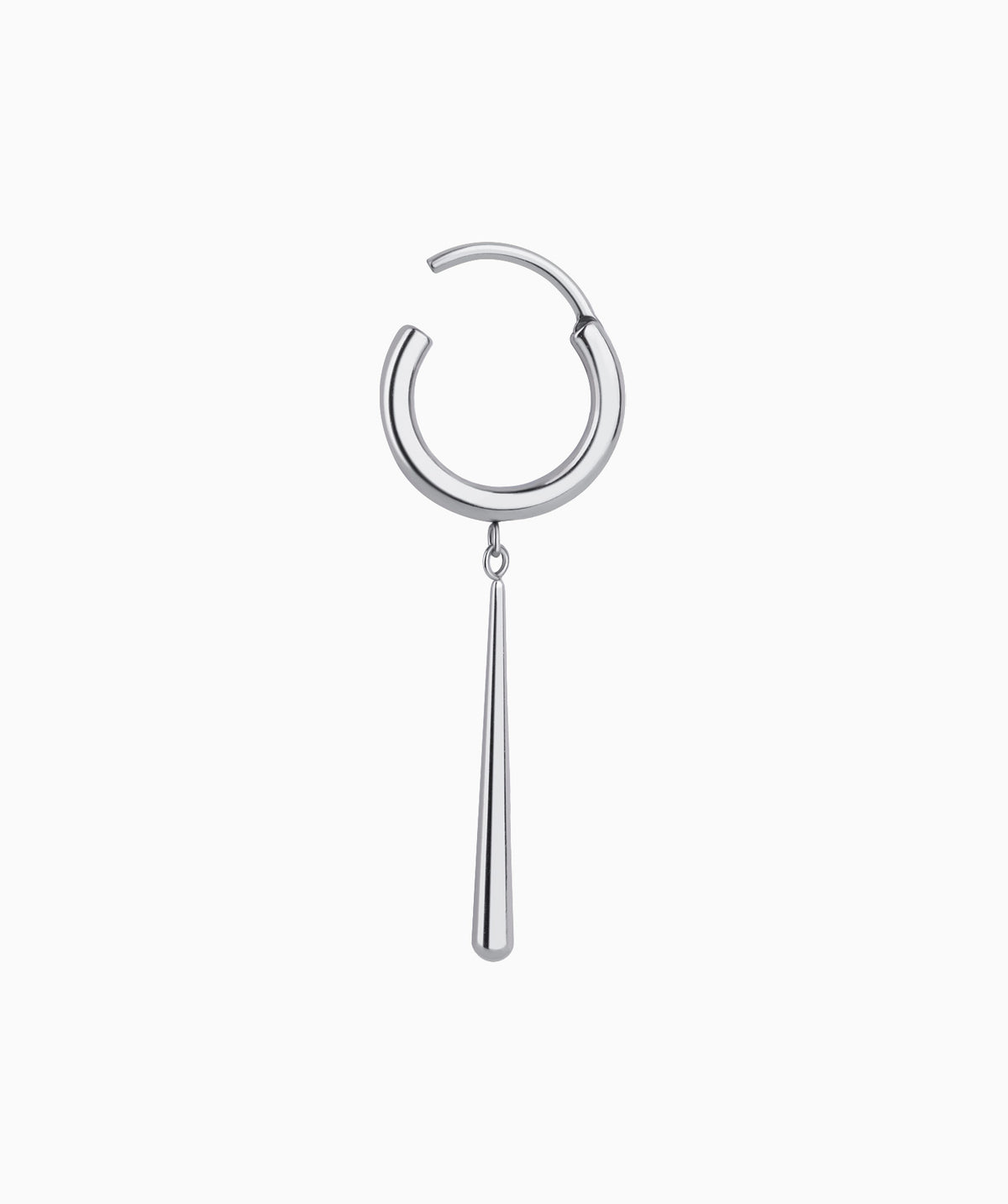 Titanium Waterdrop Hoop - Titanium - Lobe, Upper Lobe - Oumo Jewelry