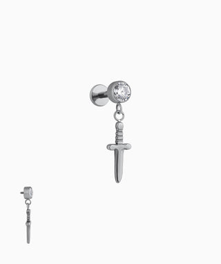 Titanium Sword Flatback Drop - OumoJewelry