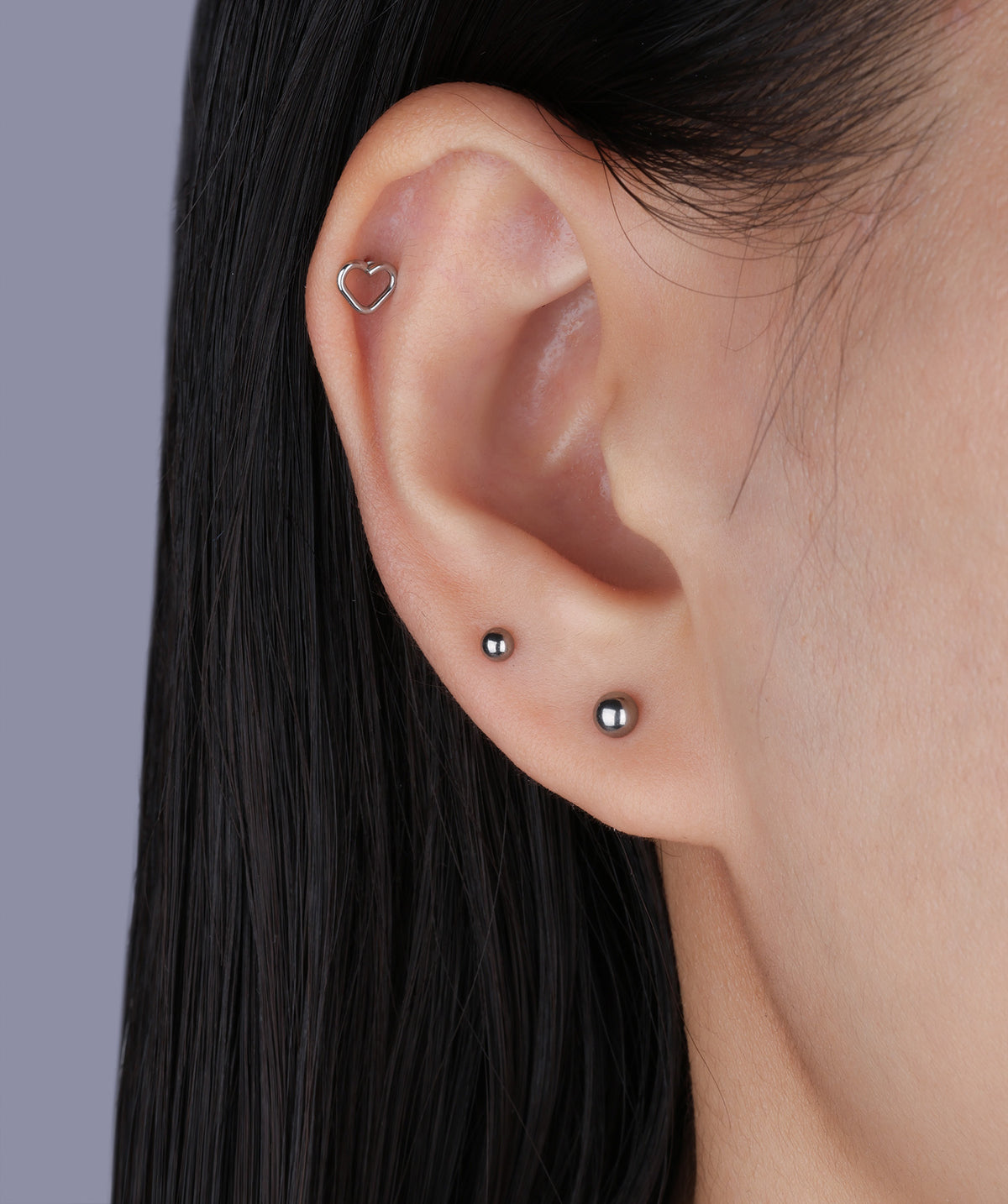 Titanium Simple Flatback Stud - Titanium - Helix, Forward Helix, Upper Lobe - Oumo Jewelry
