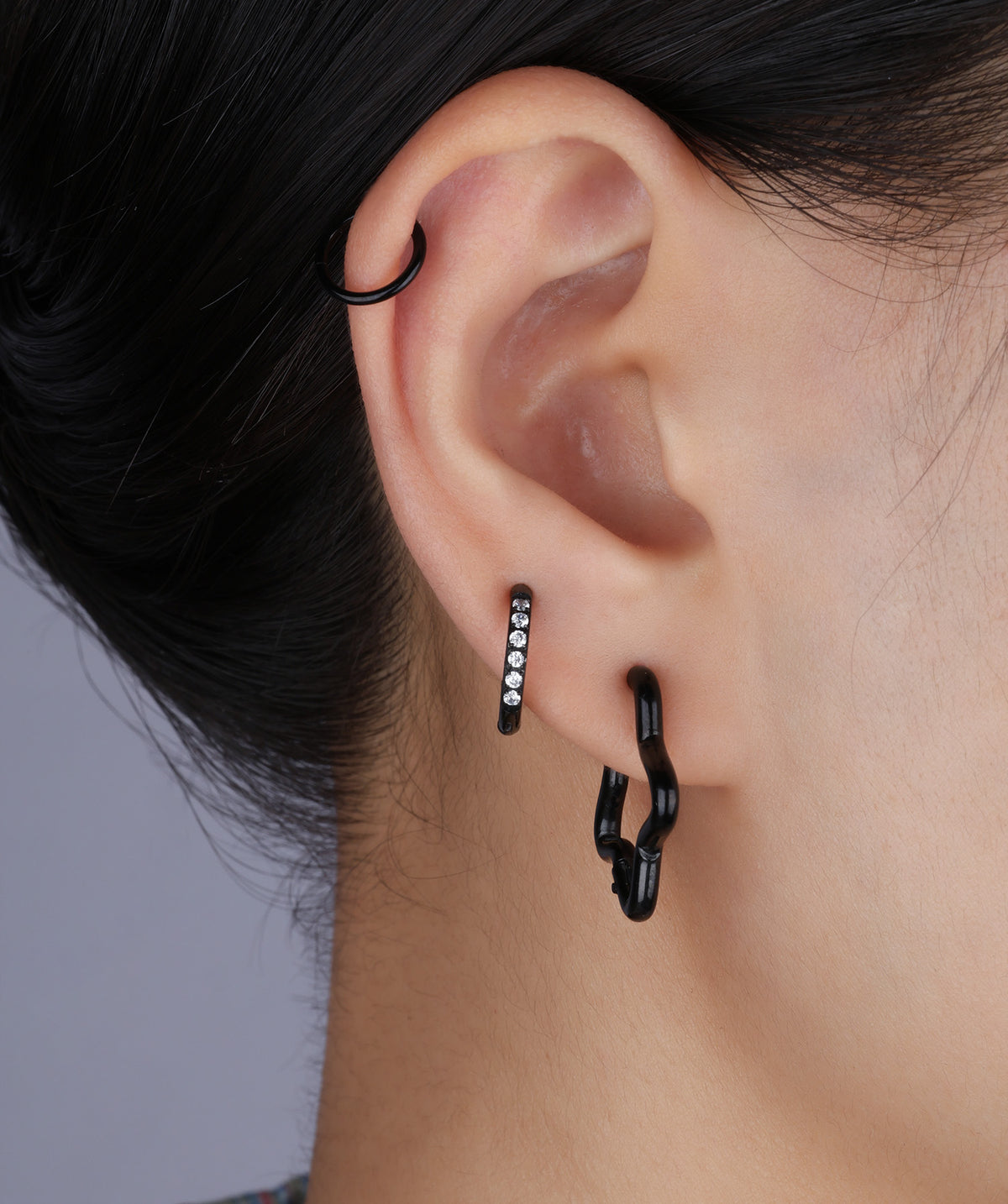 Charm Star Hoops - Stainless Steel - Oumo Jewelry