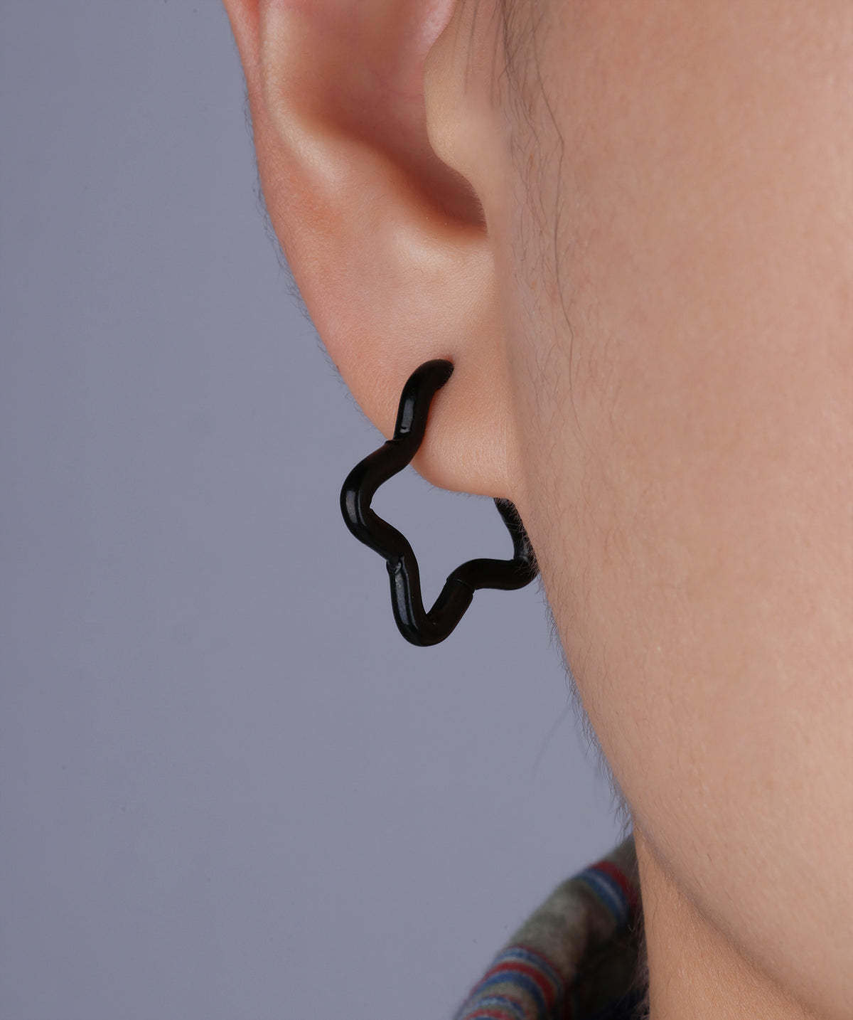 Charm Star Hoops - Stainless Steel - Oumo Jewelry
