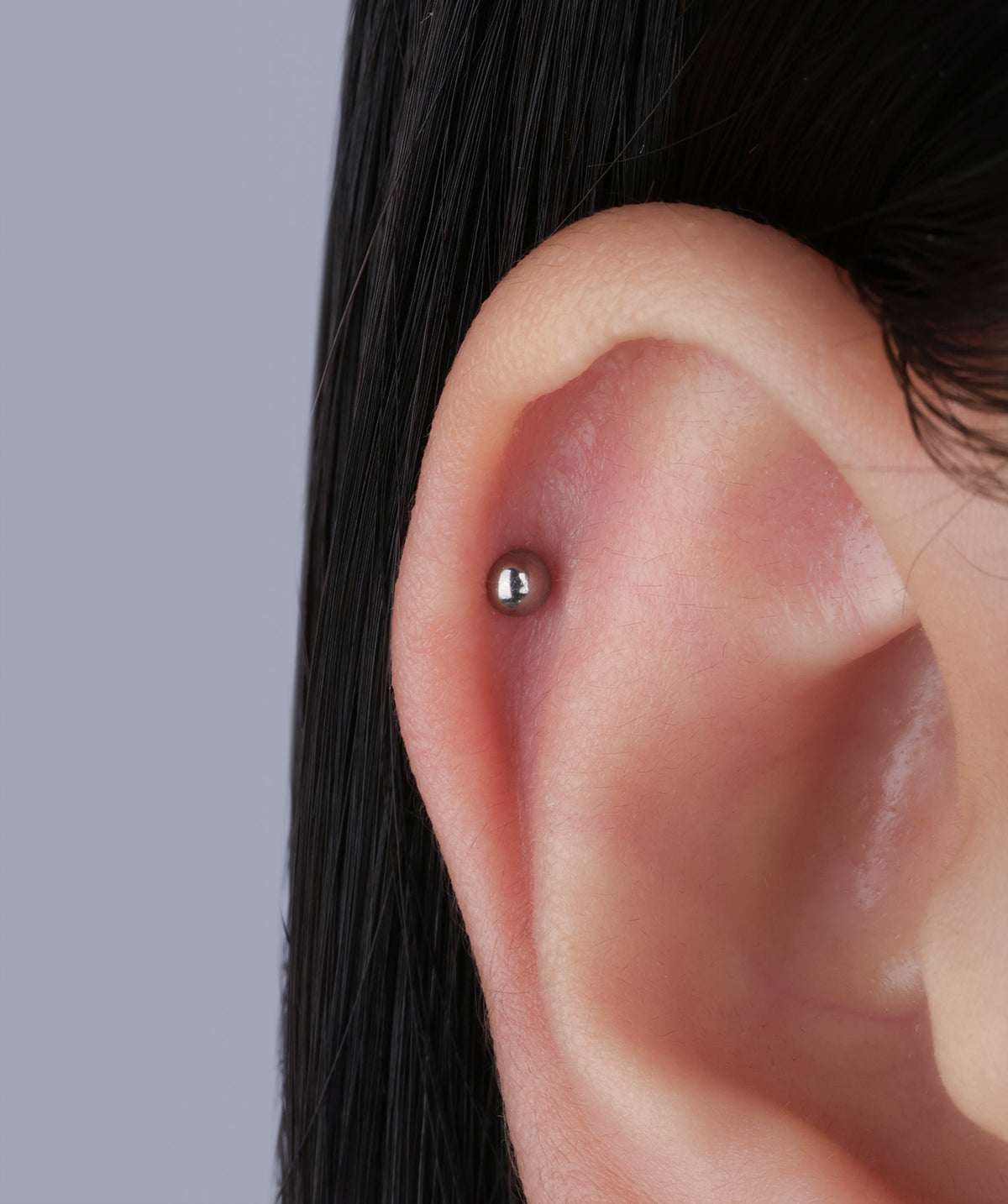 Titanium Simple Flatback Stud - Titanium - Helix, Forward Helix, Upper Lobe - Oumo Jewelry
