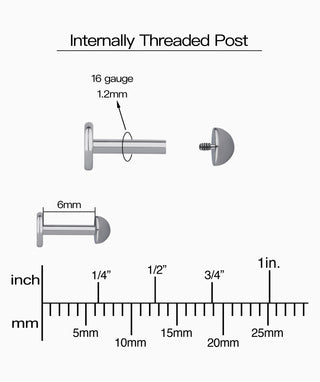 Titanium Simple Flatback Stud - OumoJewelry